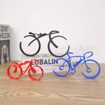Personalised Minimalist Line 3d Printing Bicycle Ornament with Name Desk Decor Birthday Gift for Men Cycling Enthusiasts