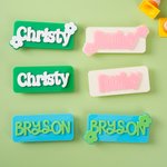 Personlig Flerfärgad Namn Akryl Väska Charm Tillbehör för Bogg Shopping Arbete Födelsedag Present till henne