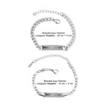 Bracelet Réglable Personnalisé avec Photo d’Yeux Humains Cadeau Saint-Valentin Anniversaire pour Femmes et Hommes