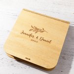Personalisierte Vintage hölzerne Hochzeit Fotobox mit USB 3.0 Flash-Laufwerk und Name Hochzeit Party Geschenk für Newlyweds