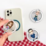 Personalized Cartoon Character Acrylic Magnetic Phone Grip Mobile Phone Accessories Birthday Gift for Women Men Bookworms