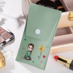 Henkilökohtainen sarjakuvahahmo syntymä kukka PU nahka meikki sivellin laukku asetettu nimi ja 8 Pcs meikki harjat syntymäpäivä lahja tytöille naisille naiset