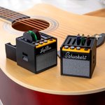 Personalized 3D Printing Retro Guitar Amp Shape Guitar Picks Holder Plectrum Storage Box with Name Birthday Gift for Musician Guitar Player