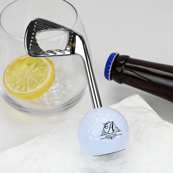 Personalised Golf Theme Design Bottle Opener with Initial and Name Birthday Anniversary Gift for Beer Lovers Golf Enthusiasts