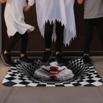 Personalized Halloween Scary Dog Design Waterproof Non-Slip Door Mat with Name Home Decor Halloween Gift for Dog Lovers