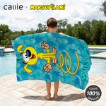 Personalized Cute Long-Tailed Marsupilami Oversized Beach Towel with Name Vacation Essentials Birthday Gift for Friend Family | Callie × Marsupilami®