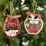 Personalized Apple Flat Shaker 1-35 Heart Names Acrylic Ornament with Year and Title Appreciation Birthday Christmas Gift for Teachers