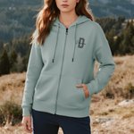 Personalizado Multicolor Bordado Nombre Inicial Chaqueta con capucha con cremallera completa y bolsillos desgaste diario Cumpleaños Regalo para Amigo Familia