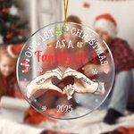 Personalizado Nuestra 1 ª Navidad como una familia en forma de corazón Tomados de la mano ornamento de acrílico con el nombre del árbol de Navidad Decoración Regalo para la familia recién nacidos