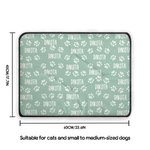 Personalized Paw Print Pet Blanket with Name Outdoor Activity Indoor Rest Birthday Gift for Pet Owners Lovers