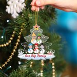 Henkilökohtainen Face Photo Snowman joulukuusi muoto akryyli Ornamentti kodin koristelu joululahja perheelle isovanhemmille