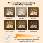 Personalised Cute Forest Animal Lion Elephant LED Night Light with Wooden Base and Name Nursery Decor Baby Shower Birthday Gift for Kids