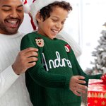 Personalised Christmas Jumper with Name and 1-3 Ornaments Christmas Gift for Newborns Kids