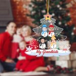 Henkilökohtainen Face Photo Snowman joulukuusi muoto akryyli Ornamentti kodin koristelu joululahja perheelle isovanhemmille