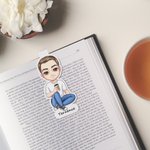 Personalisiertes Cartoon Charakter Magnetisches Lesezeichen mit Namen Lesen Schreibwaren Zubehör Geburtstag Geschenk für Damen Herren Bücherliebhaber