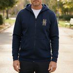 Personalizado Multicolor Bordado Nombre Inicial Chaqueta con capucha con cremallera completa y bolsillos desgaste diario Cumpleaños Regalo para Amigo Familia