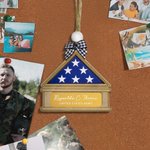 Personalised Folded Flag Handcrafted Military Memorial Ornament with Text Christmas Tree Home Decor Retirement Gift for Military Family Veteran