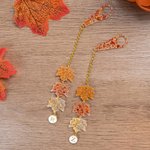 Personalized Fall Maple Leaf Glitter Acrylic Tumbler Charm with Letter Straw Accessories for Stanley Tumbler Birthday Anniversary Gift for Friend