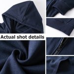 Personalizado Multicolor Bordado Nombre Inicial Chaqueta con capucha con cremallera completa y bolsillos desgaste diario Cumpleaños Regalo para Amigo Familia