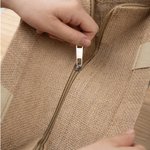 Henkilökohtainen Holly Santa Hat Initial Jute Kangaskassi nimi päivittäiseen käyttöön joululahja perheelle ystävät