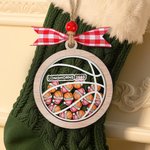 Personalizado 3D Shake Baloncesto Adorno de Navidad de madera con nombres Decoración del árbol de Navidad Fiesta de Navidad Favores Equipo Día Regalo para el entrenador Atleta
