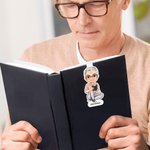 Personalisiertes Cartoon Charakter Magnetisches Lesezeichen mit Namen Lesen Schreibwaren Zubehör Geburtstag Geschenk für Damen Herren Bücherliebhaber
