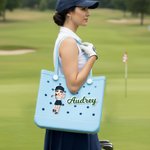 Personalized Cute Cartoon Golf Character Name Acrylic Bag Charm Accessories for Bogg Beach Party Vacation Birthday Gift for Golf Players