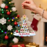 Henkilökohtainen Face Photo Snowman joulukuusi muoto akryyli Ornamentti kodin koristelu joululahja perheelle isovanhemmille