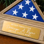 Personalised Folded Flag Handcrafted Military Memorial Ornament with Text Christmas Tree Home Decor Retirement Gift for Military Family Veteran