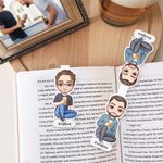 Personalisiertes Cartoon Charakter Magnetisches Lesezeichen mit Namen Lesen Schreibwaren Zubehör Geburtstag Geschenk für Damen Herren Bücherliebhaber