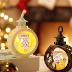 Gepersonaliseerde 1-8 Gingerbread Men LED vlamloze kaars Ornament met naam Home Decor kerstcadeau voor familie vriend
