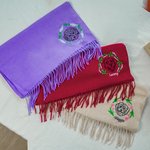 Personalized Embroidered Pet Avatar Photo Birth Flower Tassel Scarf with Name Warm Accessory Anniversary Birthday Christmas Gift for Pet Lovers