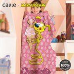 Personalized Cute Tail-Bouncing Marsupilami Soft Throw Blanket with Name Home Decor Birthday Christmas Gift for Kids | Callie × Marsupilami®