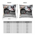 Personlig En kram från himlen Foto kardinal fågel Mjuk kasta kuddeöverdrag med text och namn heminredning minnesmärke sympati gåva för familj vän