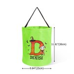 Personalized Cartoon Character Witch Hat Initial Glowing Candy Bucket with Name Trick or Treat Halloween Party Gift for Girls Boys