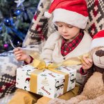 Personalized Christmas Theme Initial Word Cloud Wrapping Paper with Name Christmas Gift for Family Friends