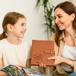 Personalizada de estilo cómico de caracteres A5 PU cubierta de cuero portátil con bolsillo de almacenamiento y el nombre de regalo para los estudiantes Colegas