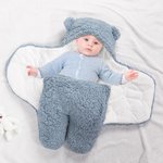 Personalisiertes Niedliches Bär Einstellbares Baby Pucktuch Ultra-Weicher Schlafscak mit Namen Babyparty Geschenk für Neugeborene