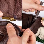 Personalisierte Cartoon Mann Charakter PU Leder hängende Kulturtasche mit Namen Reisen wesentliche Jahrestag Geburtstag Geschenk für Männer