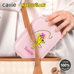 Marsupilami de cola larga personalizado Joyero de piel de PU con nombre y espejo LED ajustable Regalo de cumpleaños para niñas | Callie × Marsupilami