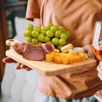 Personalized Flower Highland Cow Reversible Cheese Charcuterie Cutting Board with Grip Made in USA Housewarming Birthday Gift for Highland Cow Lovers