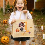 Henkilökohtainen Halloween 3D sarjakuvahahmo Juutti Kangaskassi alkuperäisen ja nimi Karkki tai Treat Halloween puolue lahja pojille tytöille