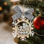 Personalized Volleyball Bow Snowflake Wooden 3D Shake Ornament with 6-14 Names Christmas Tree Decor End of Season Team Day Gift for Coach Athlete