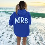 Personalizada Señora Multicolor Sudadera Suave Sudadera con Capucha con Apellido Ducha Nupcial Luna de Miel Regalo para Novia