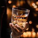 Personalized Classic Golf Elements Whiskey Decanter Wooden Storage Box Set with Name and Initial Birthday Game Day Gift for Golf Lovers