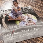 Personalized Cardinal Birds Hug From Heaven Soft Throw Blanket with Photo and Name Memorial Sympathy Gift for Family Friend