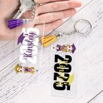 Henkilökohtainen Grad Cap sarjakuvahahmo Tupsu akryyli avaimenperä nimi ja vuosi Valmistuminen lahja valmistuneille koulutoverit