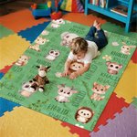 Personalized Multicolor Cute Forest Animal Soft Throw Blanket with Name Children's Day Christmas Gift for Boys Girls