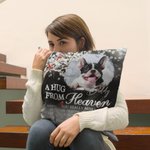 Personlig En kram från himlen Foto kardinal fågel Mjuk kasta kuddeöverdrag med text och namn heminredning minnesmärke sympati gåva för familj vän