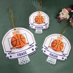 Henkilökohtainen koripallo akryyli roikkuu koriste nimi ja vuosi puu koristelu joululahja koripallo rakastaja